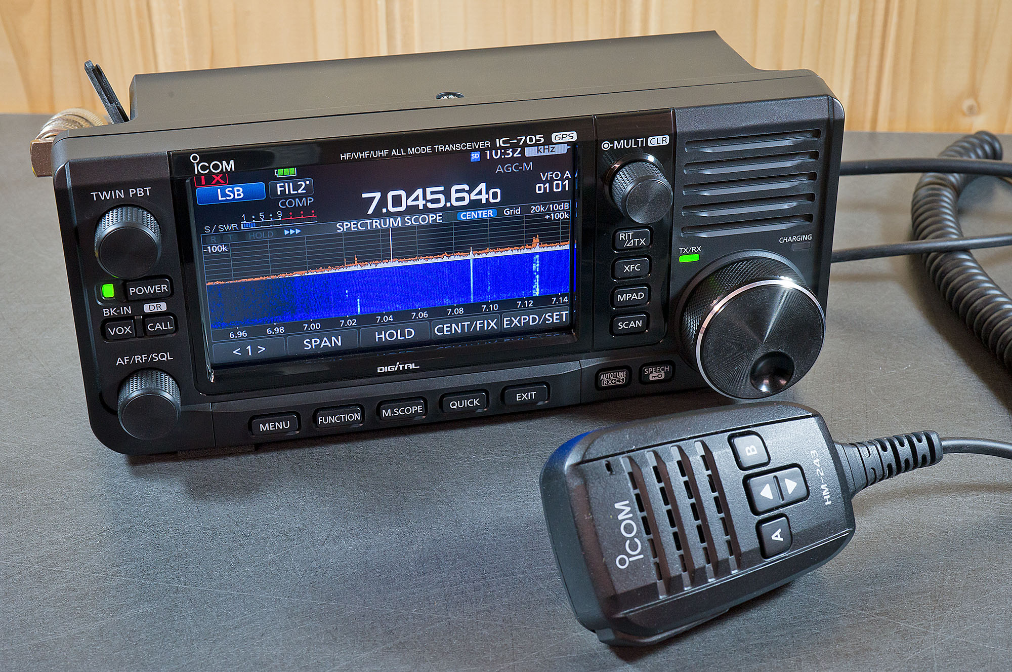 An ICOM IC-705 Transceiver